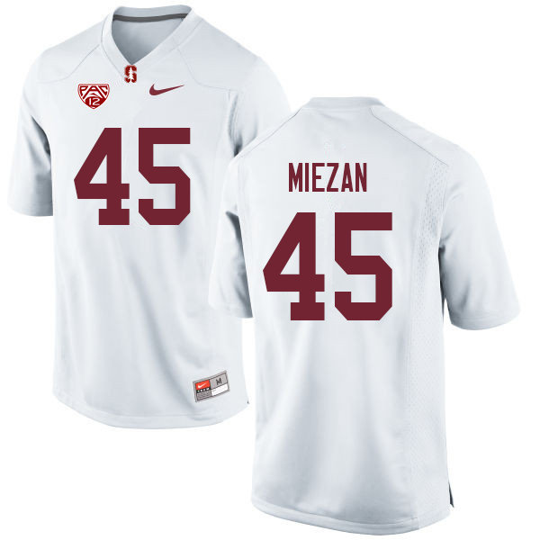 Men #45 Ricky Miezan Stanford Cardinal College Football Jerseys Sale-White - Click Image to Close
